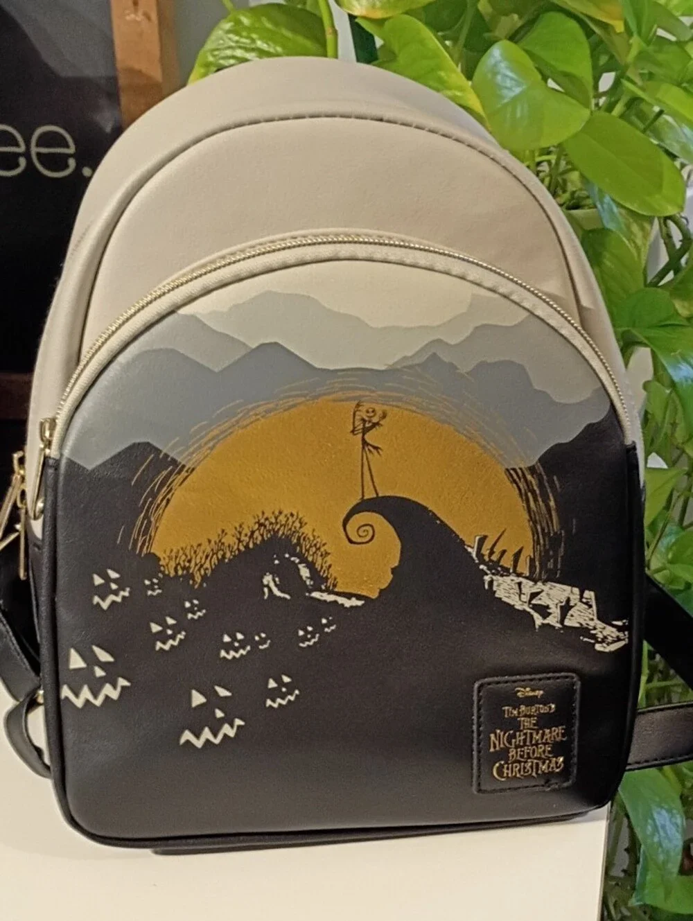 Disney The Nightmare Before Christmas Mini Backpack - Black, Cream & Gold